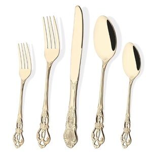 Elegant Gold Flatware Set NIB *See Description*